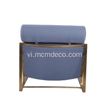 Modern Milo Baughman Brushed thép không gỉ Lounge Chair